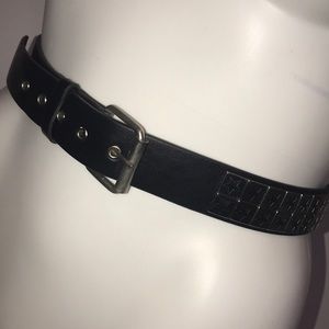 Brand new Black leather belt with stars
